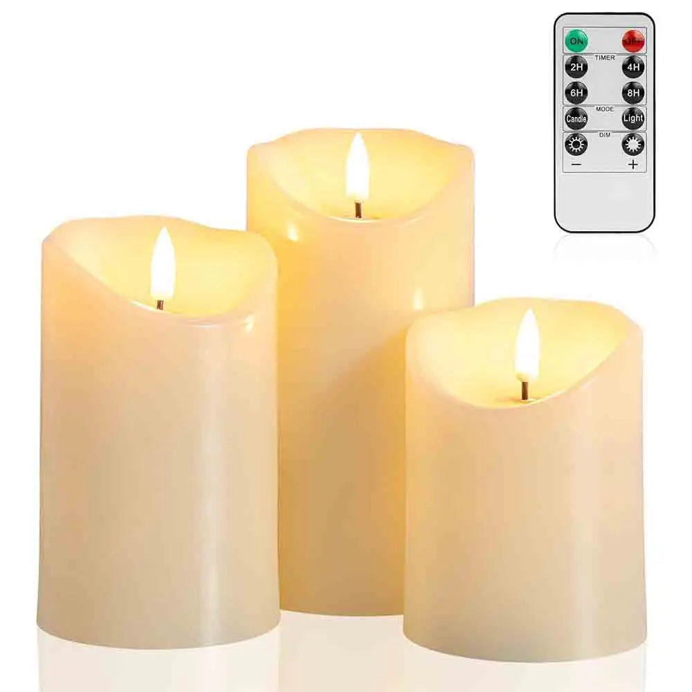 شموع LED بلا لهب | طقم