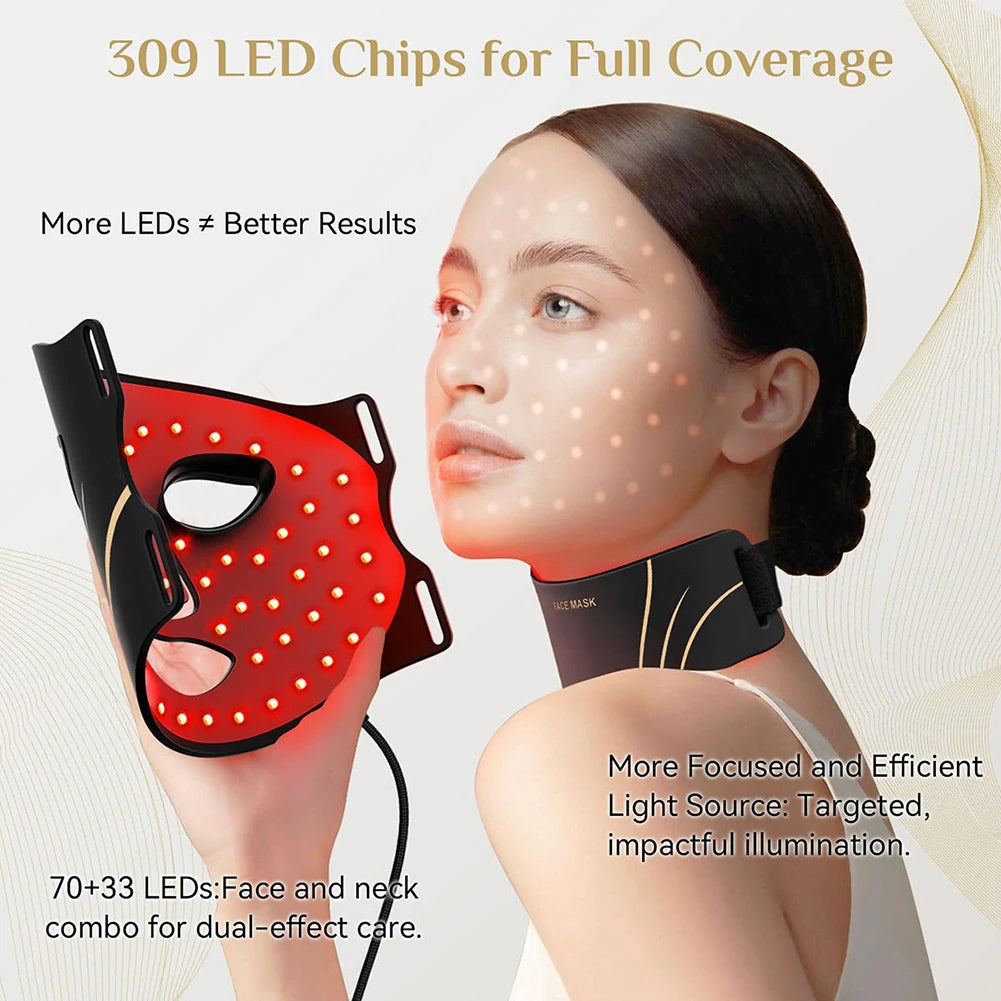 قناع LED للوجه والرقبة | 7 ألوان