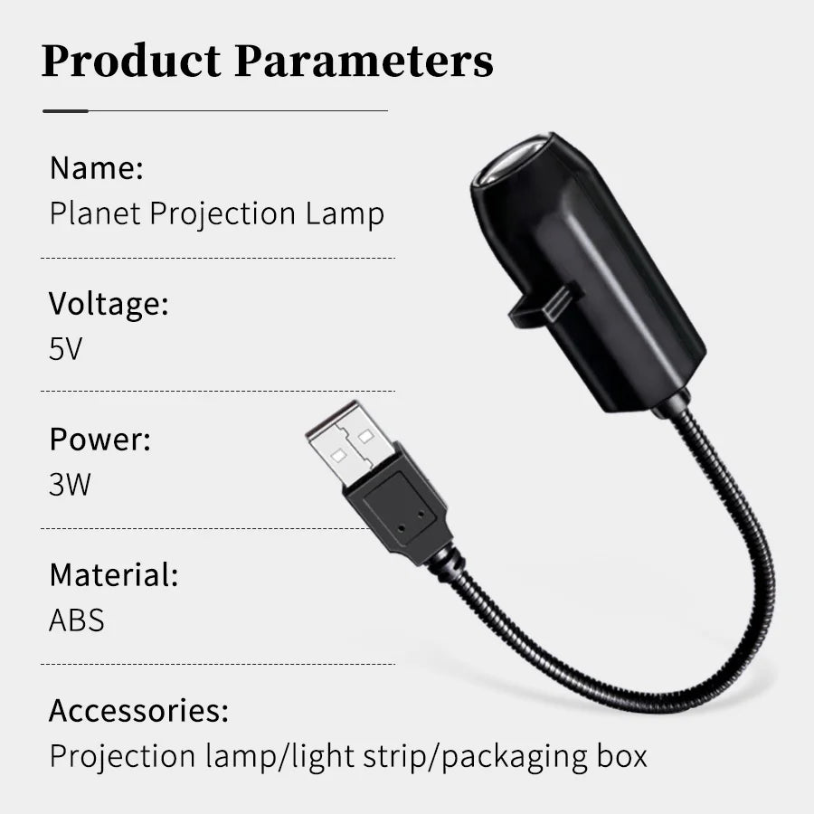 بروجكتور النجوم والكواكب USB